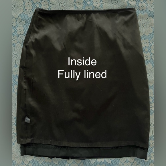 Club Monaco Black Wool Midi skirt Quiet luxury neutral office wear Style00300747 - Picture 3 of 12